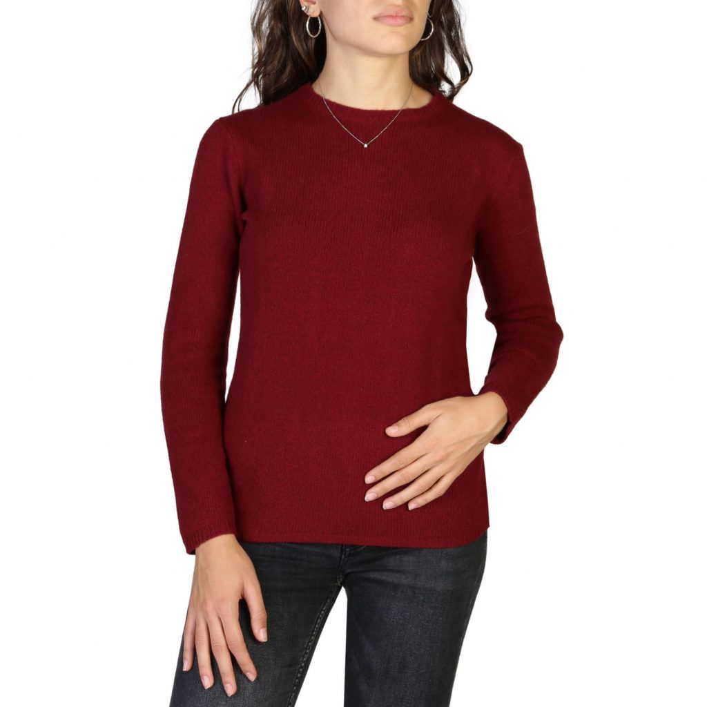 100% Cashmere C-NECK-W_130-BORDEAUX – Sweaters – Red – S
