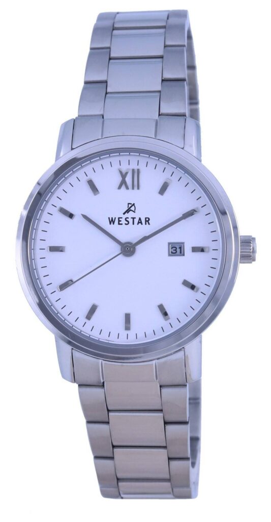 Westar White Dial Stainless Steel Quartz 40245 STN 101 Women’s Watch