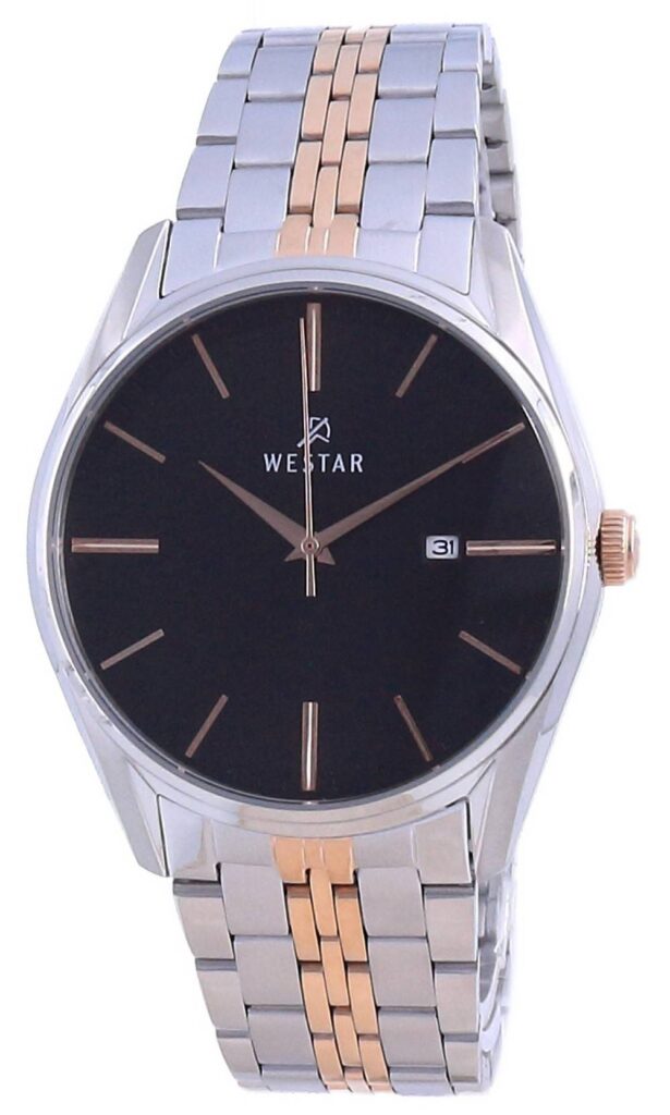 Westar Black Dial Two Tone Stainless Steel Quartz 50210 SPN 603 Men’s Watch