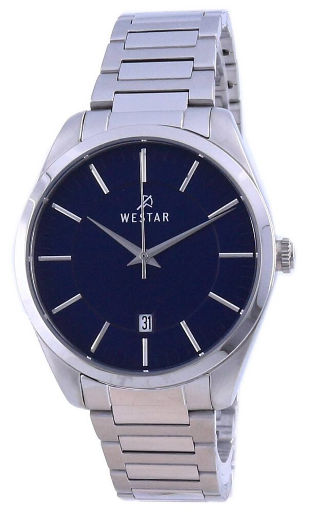 Westar Blue Dial Stainless Steel Quartz 50213 STN 104 Men’s Watch