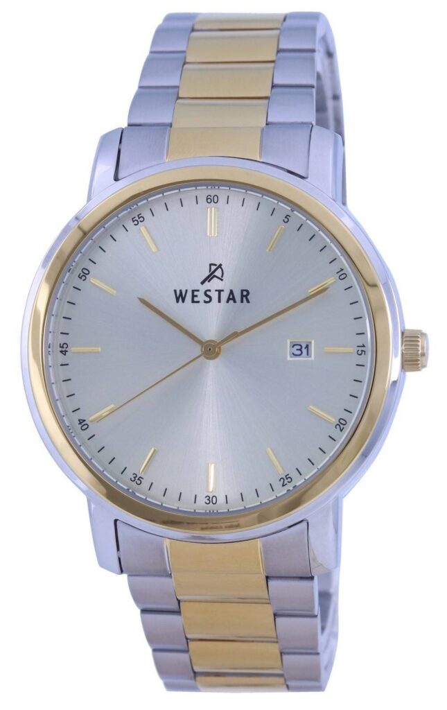Westar Silver Dial Two Tone Stainless Steel Quartz 50243 CBN 102 Men’s Watch