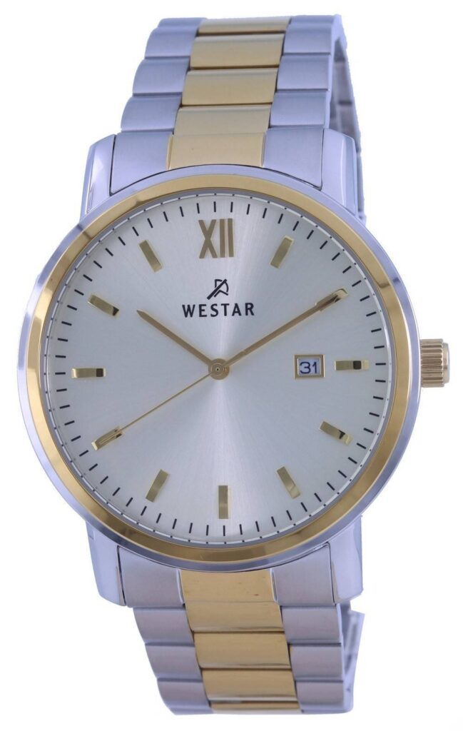 Westar Silver Dial Two Tone Stainless Steel Quartz 50245 CBN 102 Men’s Watch