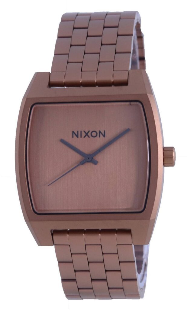Nixon Time Tracker Matte Copper/Gunmetal Quartz A12453165 100M Men’s Watch