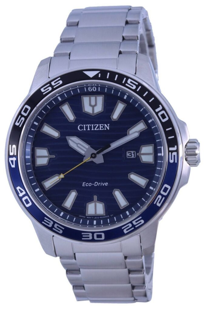 Citizen Blue Dial Stainless Steel Eco-Drive AW1525-81L 100M Men’s Watch