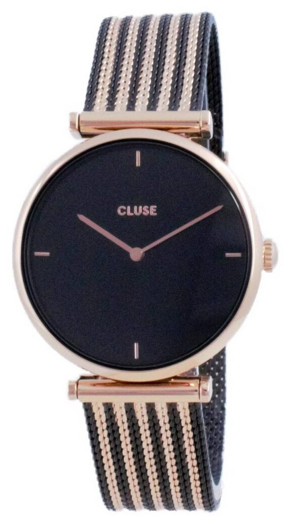 Cluse Triomphe Black Dial Two Tone Stainless Steel Quartz CW0101208005 Women’s Watch