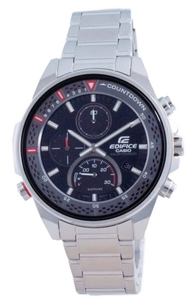 Casio Edifice Slim Analog Chronograph Solar EFS-S590D-1A EFSS590D-1 100M Men’s Watch