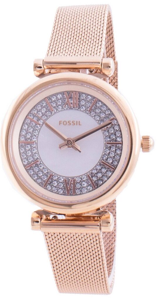 Fossil Carlie Mini ES4836 Quartz Diamond Accents Women’s Watch