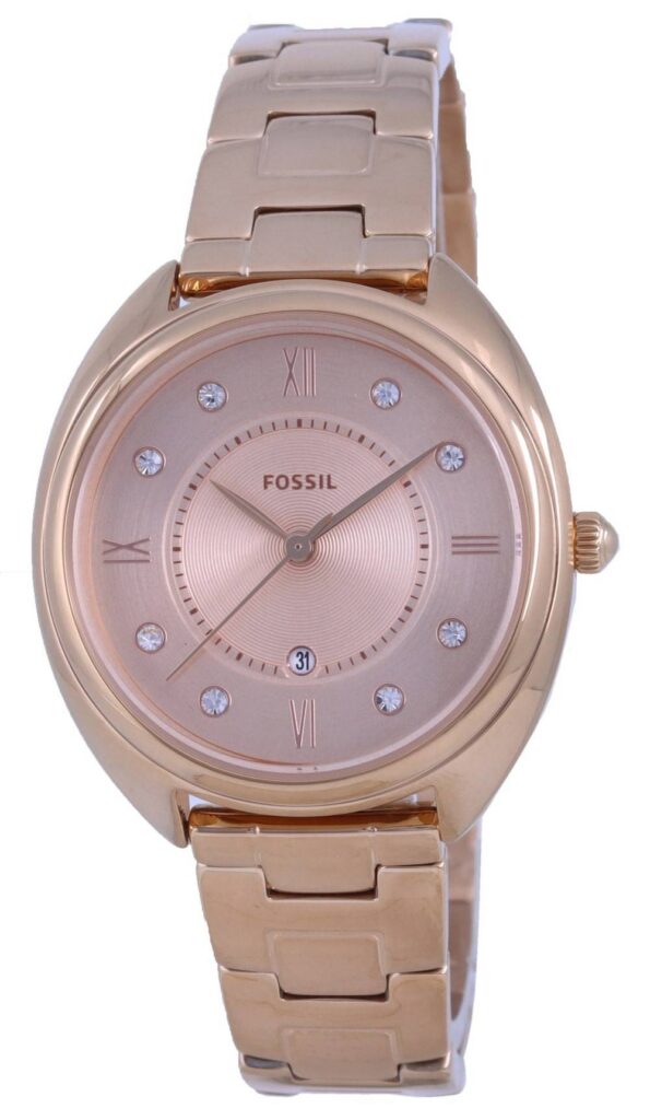 Fossil Gabby Crystal Accents Rose Gold Tone Stainless Steel Quartz ES5070 Women’s Watch