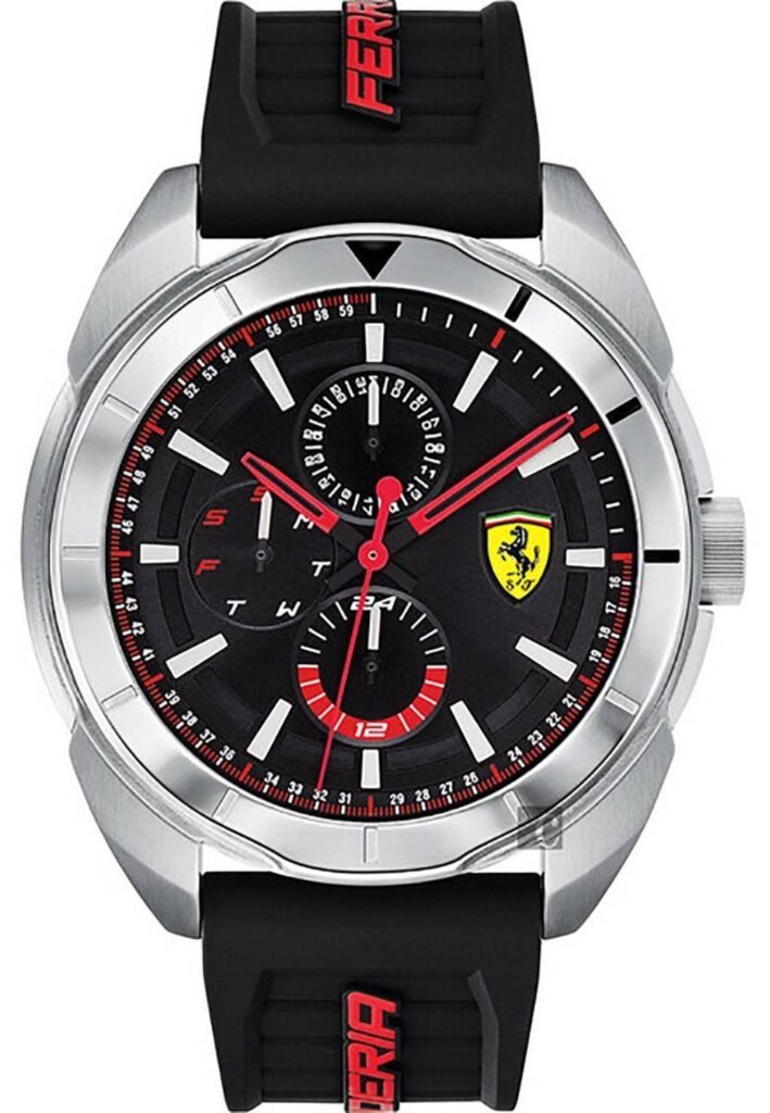 Ferrari Scuderia Forza Black Dial Silicon Band Quartz 0830546 Men’s Watch
