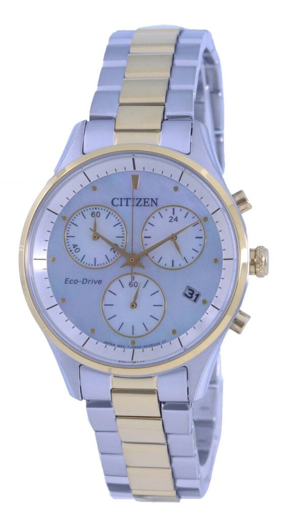 Citizen Chandler Chronograph Two Tone Stainless Steel Eco-Drive FB1444-56D Women’s Watch