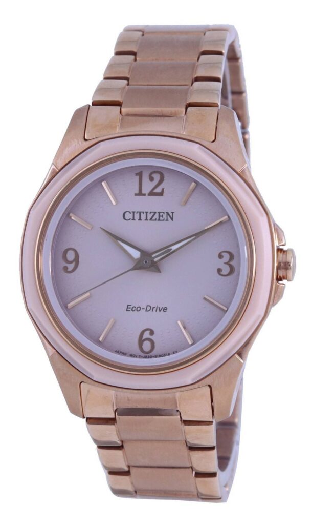 Citizen AR Pink Dial Rose Gold Tone Stainless Steel Eco-Drive FE7053-51X 100M Women’s Watch