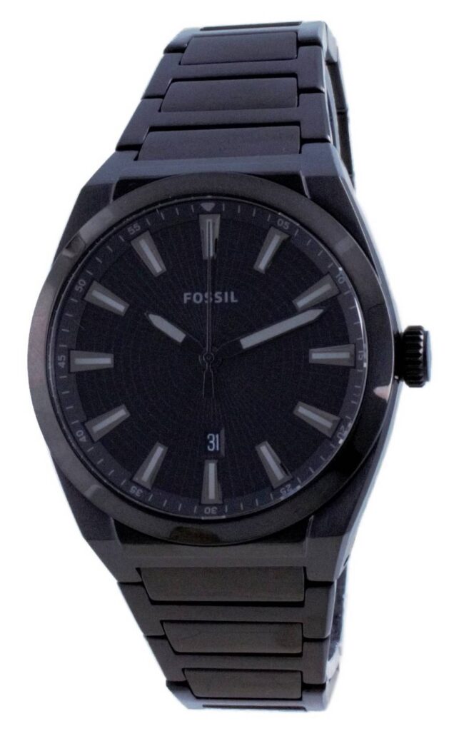 Fossil Everett Black Dial Stainless Steel Quartz FS5824 Men’s Watch