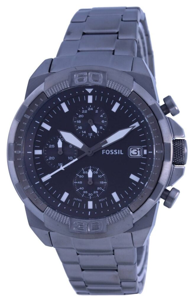 Fossil Bronson Chronograph Black Dial Stainless Steel Quartz FS5852 Men’s Watch