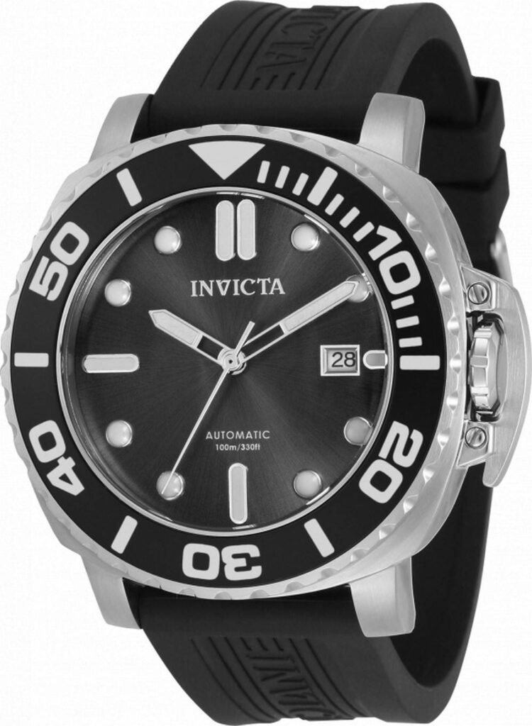 Invicta Pro Diver Black Dial Silicon Strap Automatic 34318 100M Men’s Watch