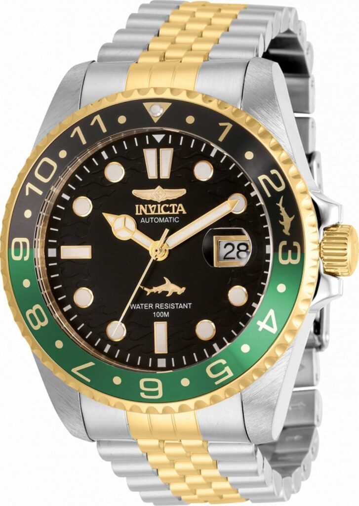 Invicta Pro Diver Black Dial Two Tone Stainless Steel Automatic 35151 100M Men’s Watch