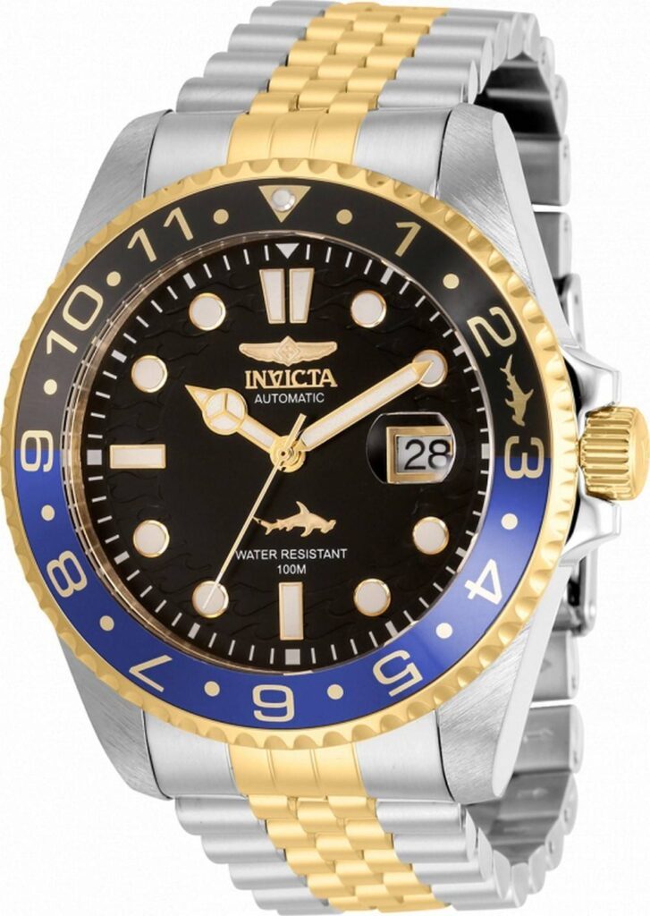 Invicta Pro Diver Black Dial Two Tone Stainless Steel Automatic 35152 100M Men’s Watch