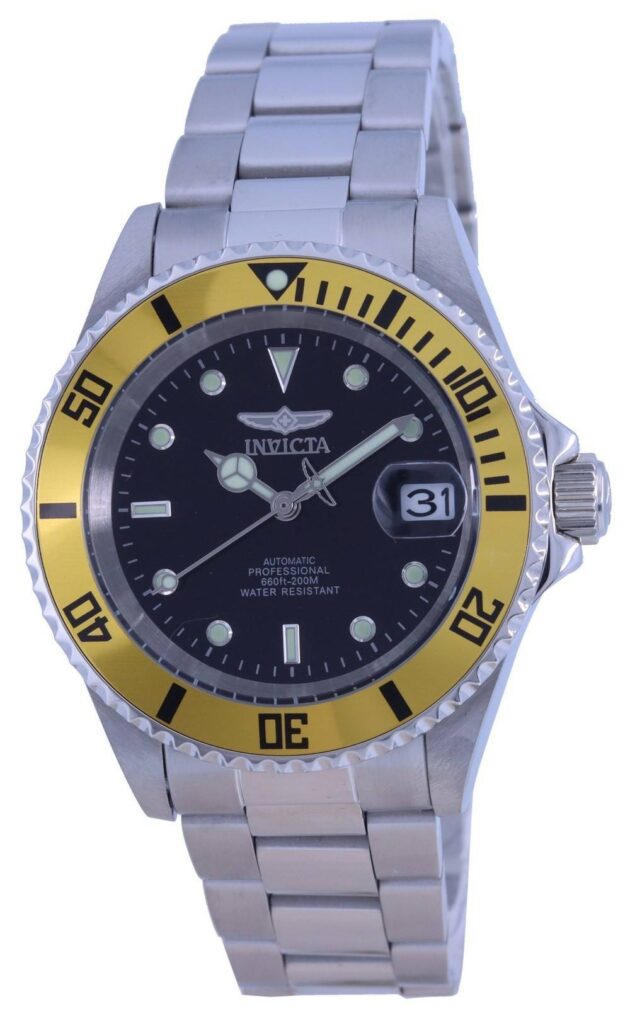 Invicta Pro Diver Black Dial Stainless Steel Automatic 35842 200M Men’s Watch