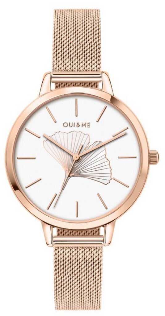 Oui  Me Amourette White Dial Rose Gold Tone Stainless Steel Quartz ME010042 Women’s Watch