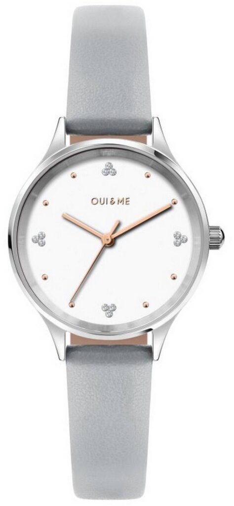 Oui  Me Bichette Crystal Accents White Dial Leather Strap Quartz ME010181 Women’s Watch
