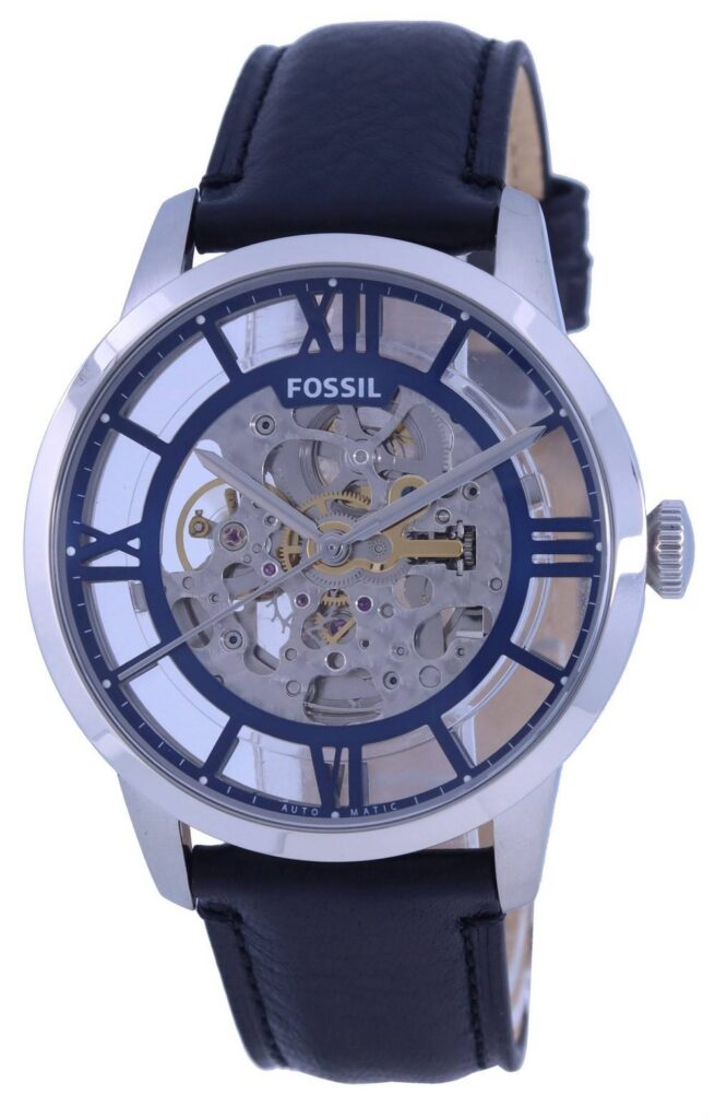 Fossil Townsman Skeleton Dial Leather Strap Automatic ME3200 Men’s Watch