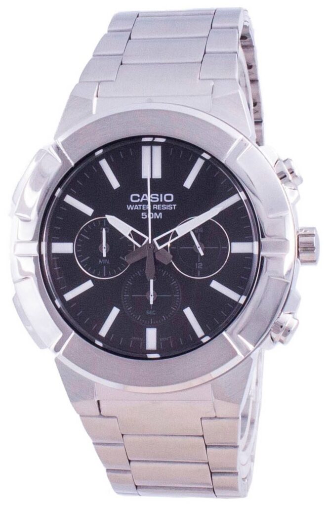 Casio Multi Hands Analog Quartz Chronograph MTP-E500D-1A MTP-E500D-1 Men’s Watch