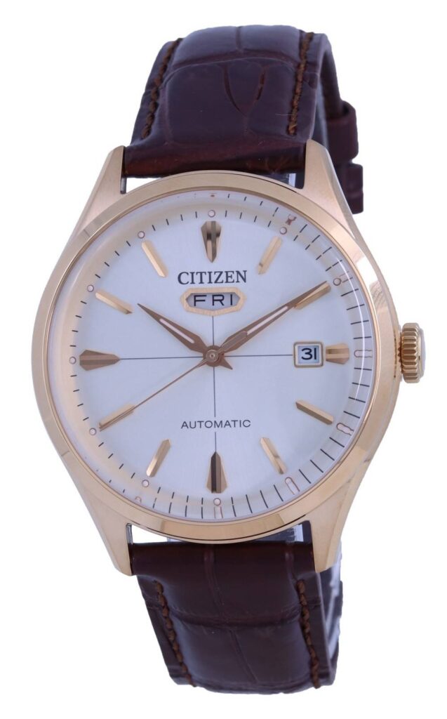 Citizen C7 White Dial Leather Automatic NH8393-05A Men’s Watch