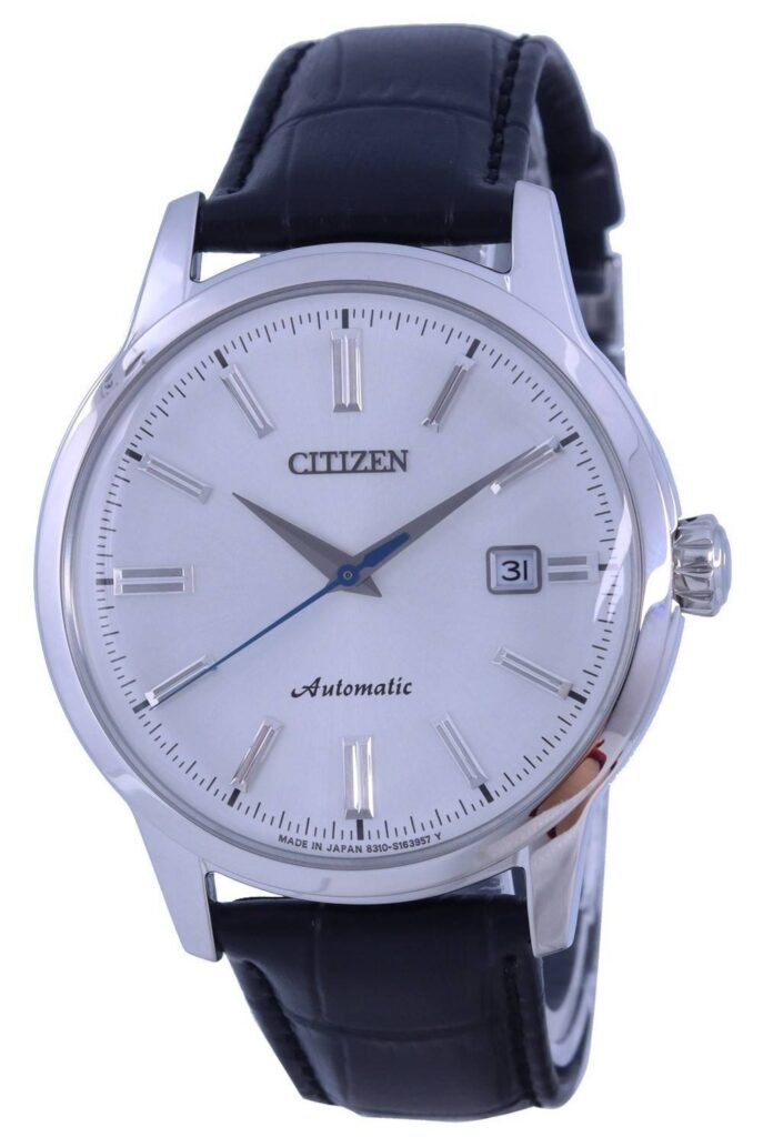 Citizen Classic Silver/White Dial Leather Strap Automatic NK0000-10A Men’s Watch