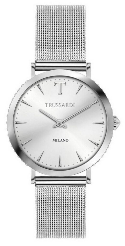Trussardi T-Motif Crystal Accents Stainless Steel Quartz R2453140502 Women’s Watch