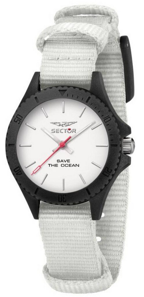 Sector Save The Ocean White Dial Recycle Pet Strap Quartz R3251539503 Women’s Watch
