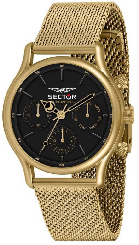 Sector 660 Black Dial Gold Tone Stainless Steel Quartz R3253517016 Men’s Watch