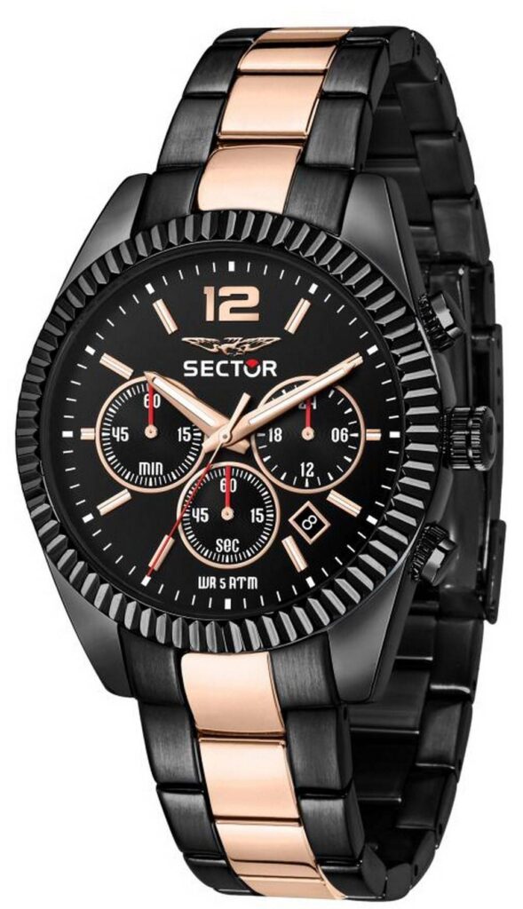 Sector 240 Chronograph Black Dial Two Tone Stainless Steel Quartz R3273640026 Men’s Watch