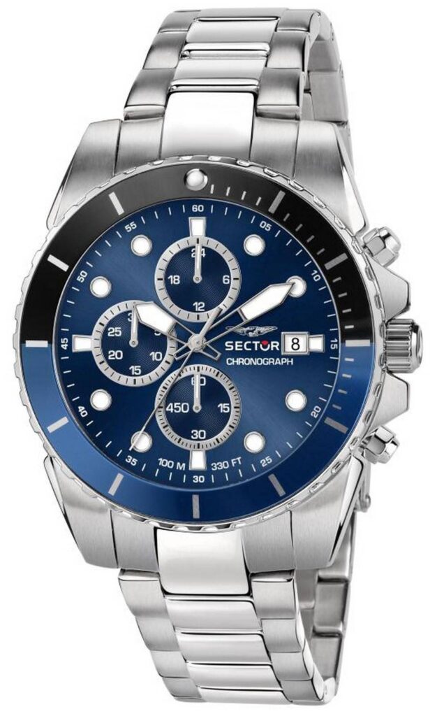 Sector 450 Chronograph Blue Sunray Dial Stainless Steel Quartz R3273776003 100M Men’s Watch