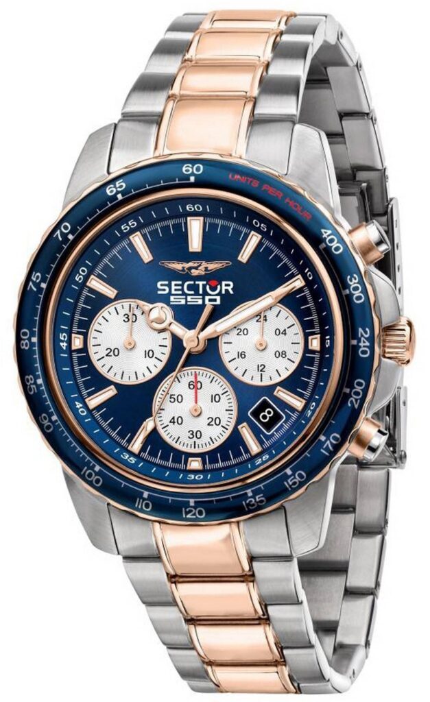 Sector 550 Chronograph Blue Dial Two Tone Stainless Steel Quartz R3273993001 100M Men’s Watch