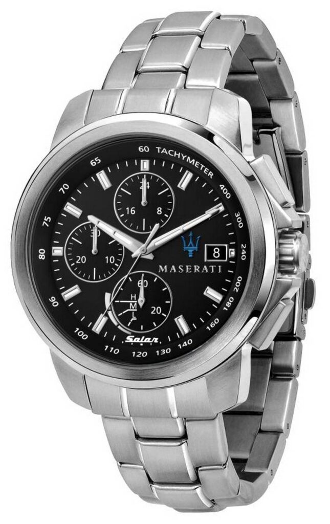 Maserati Successo Chronograph Black Dial Stainless Steel Solar R8873645003 Men’s Watch