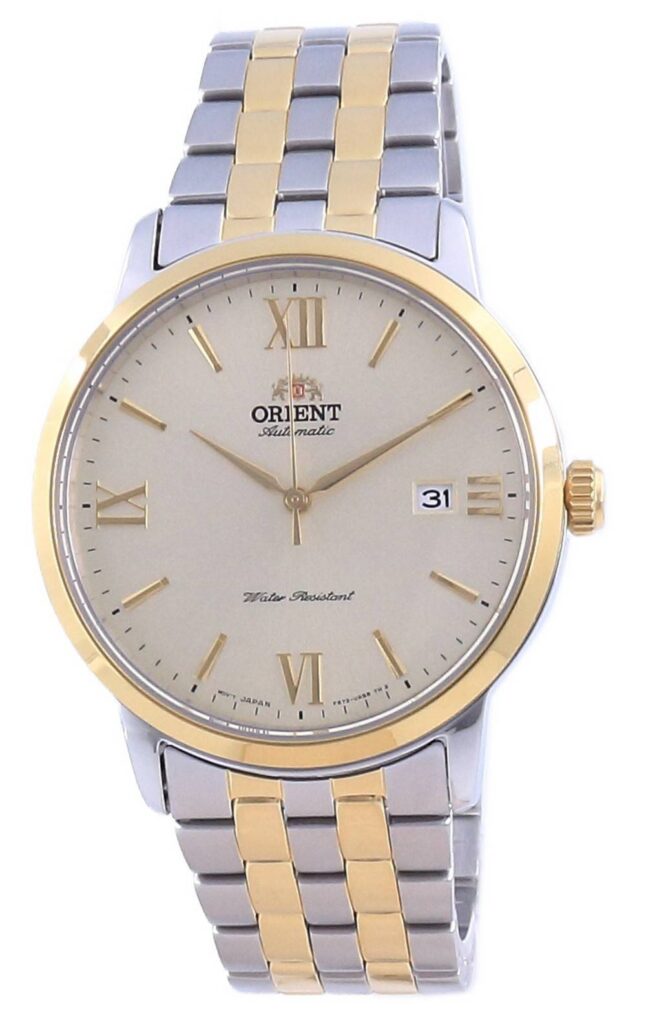 Orient Contemporary Champagne Dial Two Tone Stainless Steel Automatic RA-AC0F08G10B Men’s Watch
