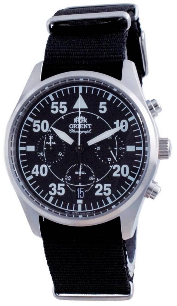 Orient Sports Flight Style Chronograph Black Dial Quartz RA-KV0502B10B Men’s Watch