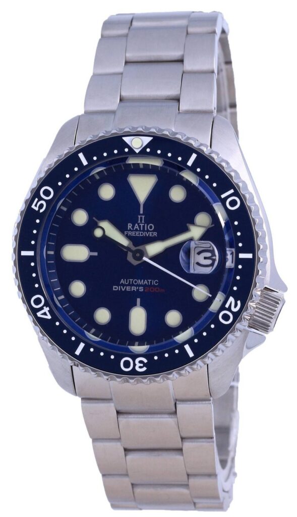 Ratio FreeDiver Blue Dial Sapphire Crystal Stainless Steel Automatic RTB202 200M Men’s Watch