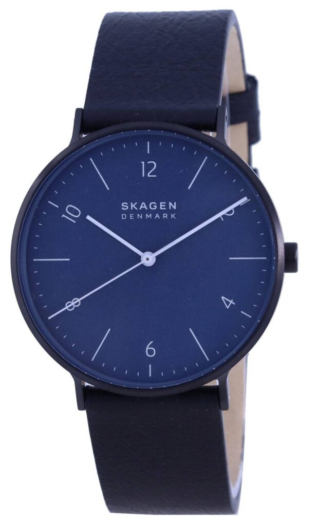 Skagen Aaren Naturals Blue Dial Leather Strap Quartz SKW6727 Men’s Watch