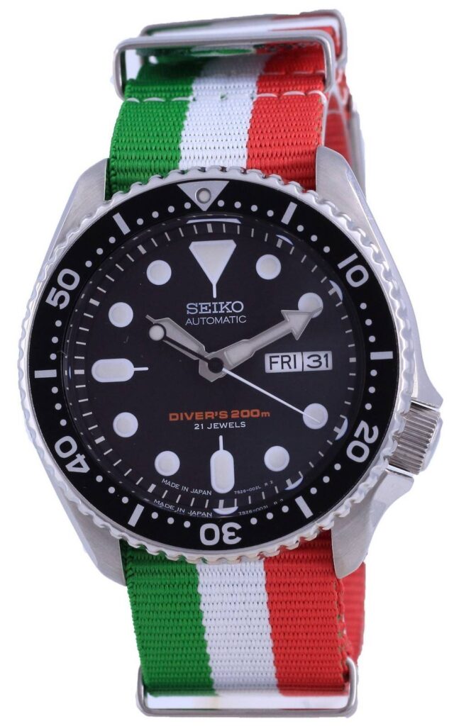 Seiko Automatic Diver’s Japan Made Polyester SKX007J1-var-NATO23 200M Men’s Watch