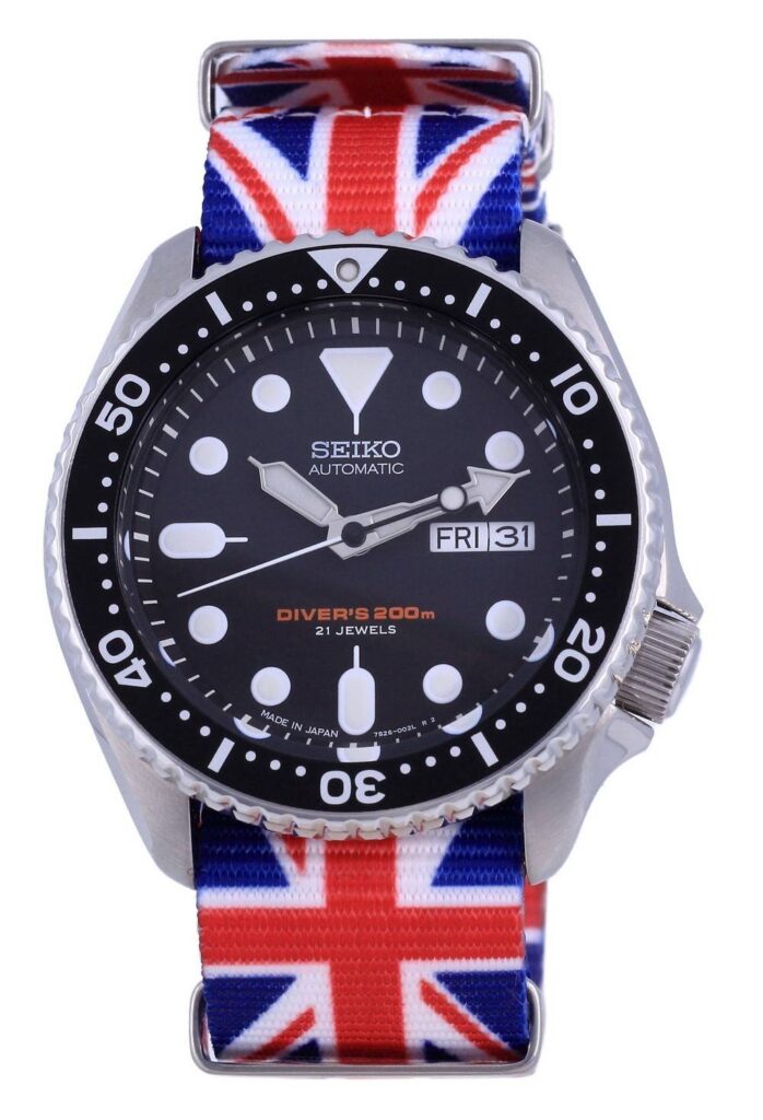 Seiko Automatic Diver’s Japan Made Polyester SKX007J1-var-NATO28 200M Men’s Watch