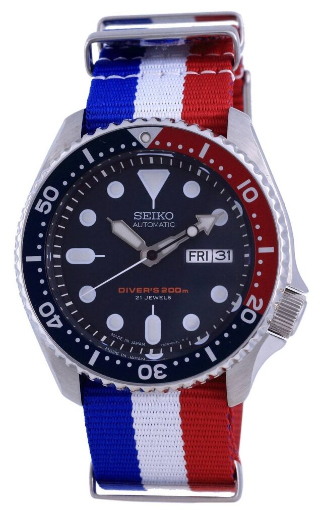 Seiko Automatic Diver’s Polyester Japan Made SKX009J1-var-NATO25 200M Men’s Watch