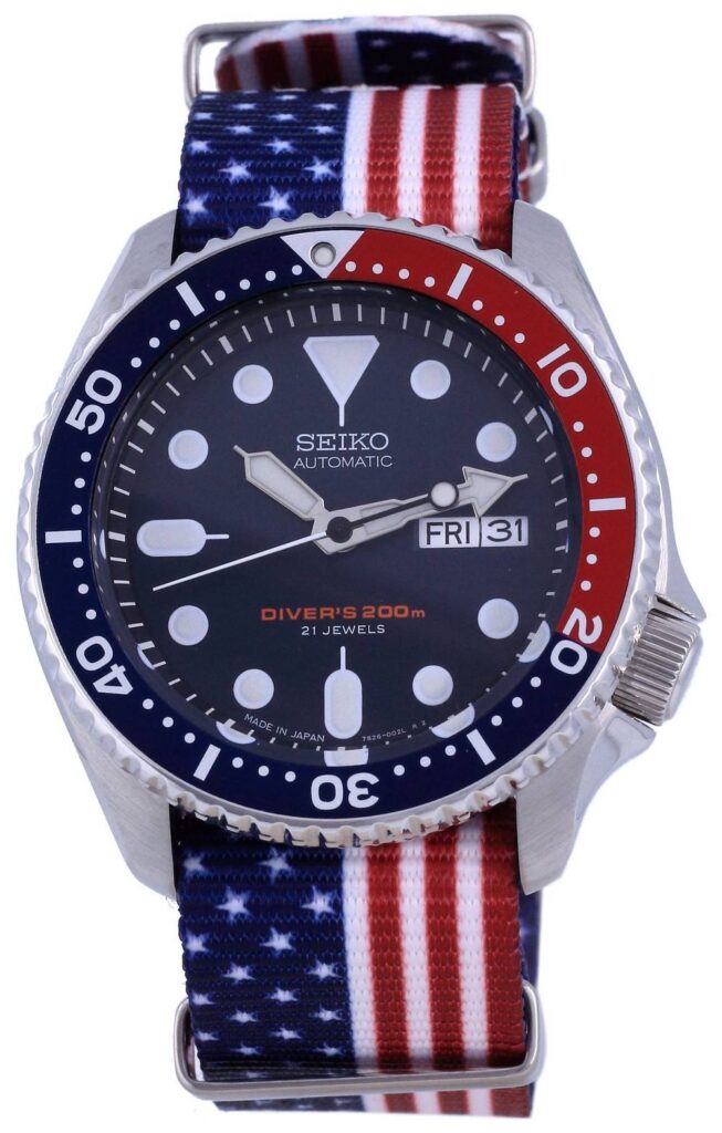 Seiko Automatic Diver’s Polyester Japan Made SKX009J1-var-NATO27 200M Men’s Watch