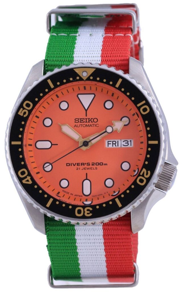 Seiko Automatic Diver’s Japan Made Polyester SKX011J1-var-NATO23 200M Men’s Watch