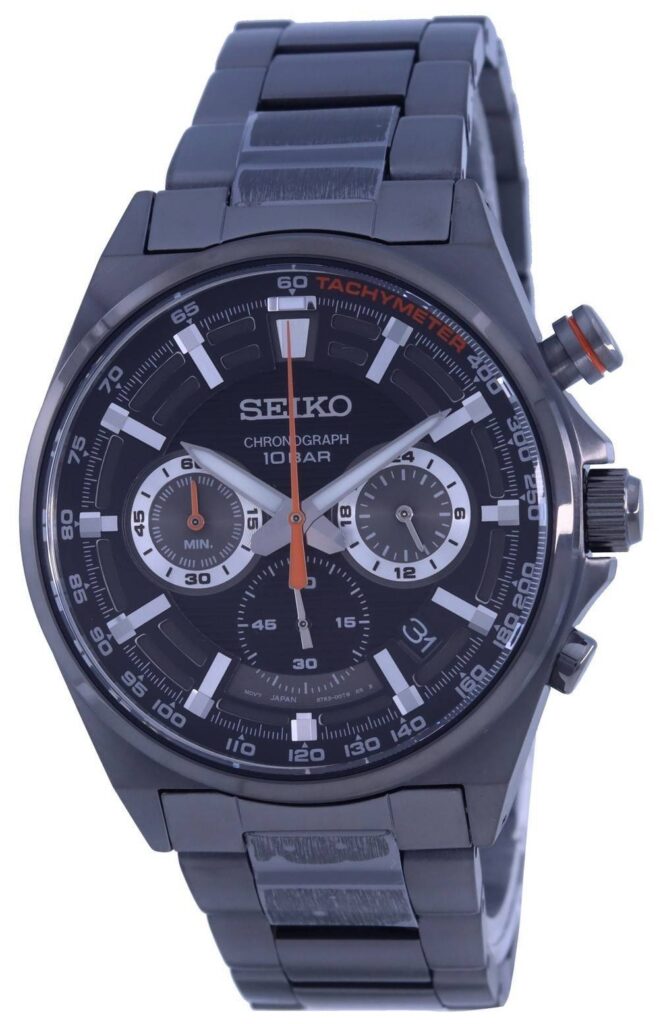 Seiko Neo Sports Chronograph Black Dial Quartz SSB399 SSB399P1 SSB399P 100M Men’s Watch